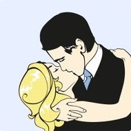 Kissing couple N29