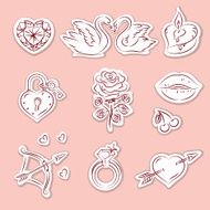 Valentine&#039;s Day Stickers Set