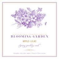 Spring Vintage vector card
