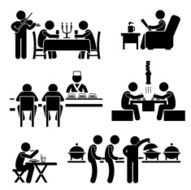 Restaurant Cafe Food Drink Pictogram