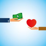 Dollar money buy heart love