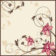 Retro Floral Card N3