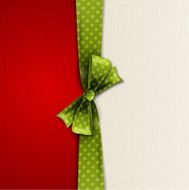Holiday background with green bow N2