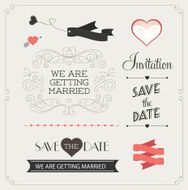 Vector Wedding Design Element N3