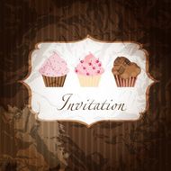 cupcake invitation background N6