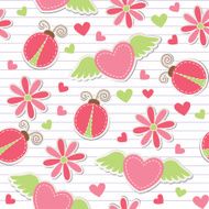 cute romantic seamless pattern N3