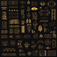 Vector hand-drawn art deco designs