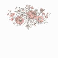 Vintage floral vector card N7