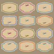 blank vintage labels set (vector)