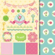 Scrapbook Design Elements - Floral Shabby Chic Theme N2