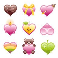 Valentine&#039;s hearts icon set N2
