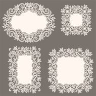 White Lace Frames Set
