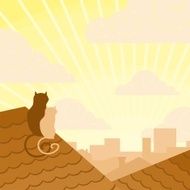 cats on a roof