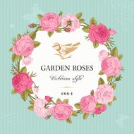 Vintage vector card Victorian style N4