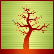 Valentines tree vector