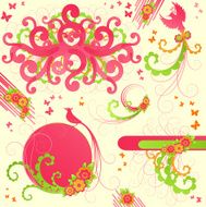Cute floral design elements N3