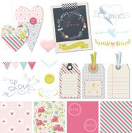 Wedding love or romance design elements collection N2
