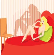 Romantic woman on her bed N2