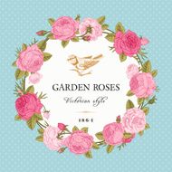 Vintage vector card Victorian style N5