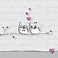 hand drawn owls vector eps 10 N2