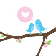 Two Little Blue Love Birds