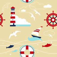 Sea seamless pattern N26