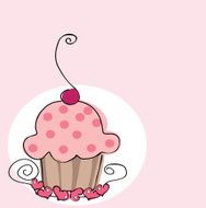 retro cupcake