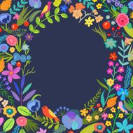 Gentle floral decor in vector N4