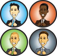 Inter Racial Young men in Suits