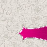 grunge wooden grey background with hand draw hearts N2