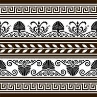 Set of antique vector elements and borders N2