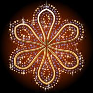 Abstract golden flower N2