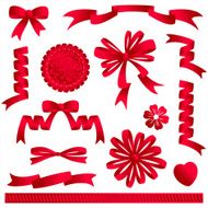 Red bows banners ribbons etc