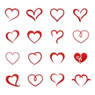 Heart valentine icon set vector illustration N5