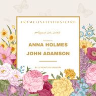 Vintage wedding invitation N6