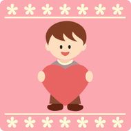 boy holding a heart for love N2