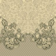 Ornate card announcement vector illustration