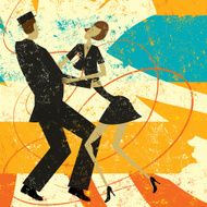 Retro People dancing