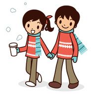 Happy young couple taking a stroll N2