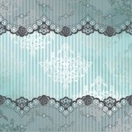 Silver and blue background with seamless lace N2