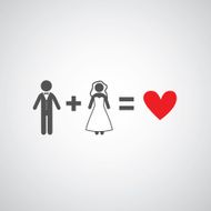 bride and groom symbol N4