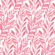 Seamless vector Pink pattern of leaves N2