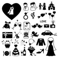 wedding icons set N16
