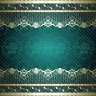 Lacy design on dark green background