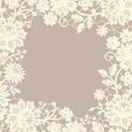 White Lace frame Foursquare Greeting Card N2