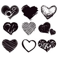 Grunge Stamp Hearts