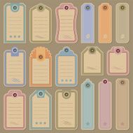 blank tags set (vector)
