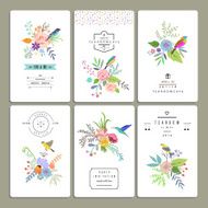 Floral collection of romantic invitations N2