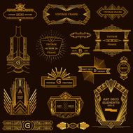Art Deco Vintage Frames and Design Elements - in vector N5