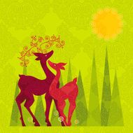 Spring Deer Couple N2